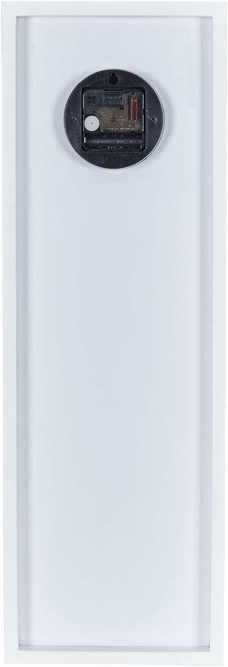 Wanduhr 20x60cm Braun Kaffee Coffee Rahmen Weiss Küche Bild Cafe Wanddeko Uhr Kaffeebohnen Pvc Weiss