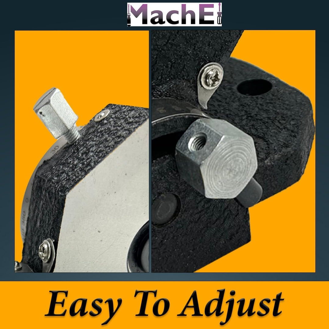 MachEl 7,6 cm neigbarer Drehtisch mit 65 mm selbstzentrierendem 3-Backenfutter, Rückplatte und T-Mut