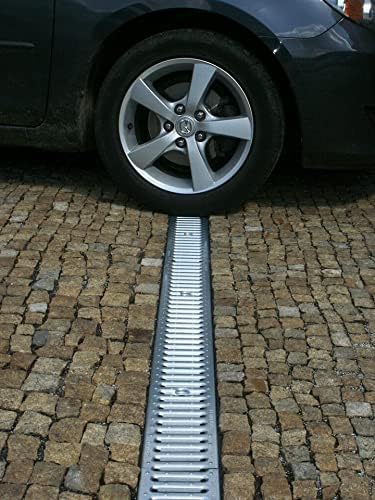 Megaastore Stahlverzinkt Sanierungsrost Ersatzrost für Rinne, Entwässerungsrinne (1 Meter) 1.0 Meter