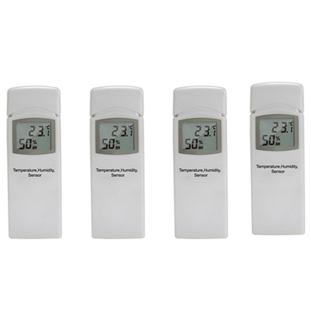 froggit Set DP50 / WH31A Mehrkanal Thermo-Hygrometer Temperatur-Luftfeuchte Funksensor (4), 4