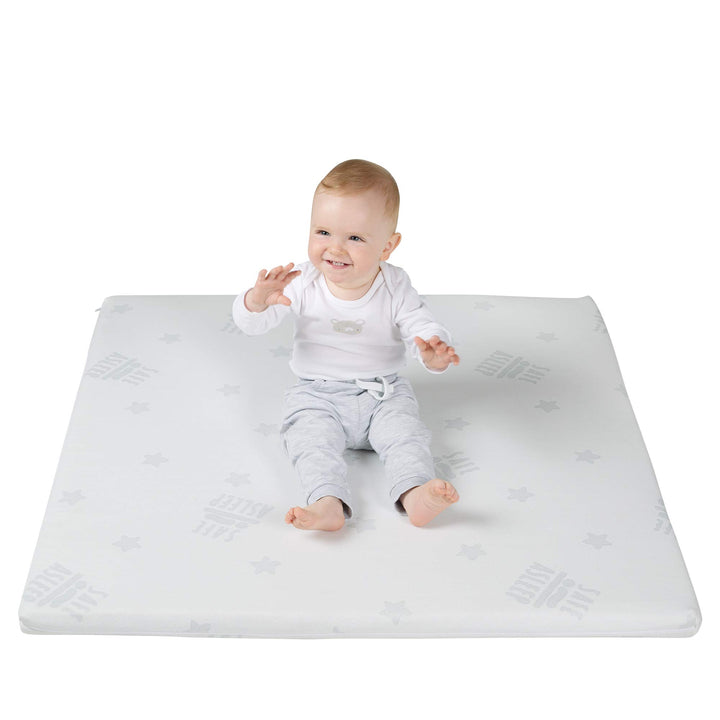 roba Laufgittermatratze 75 x 100 cm - Safe Asleep - Matratze für Laufgitter/Laufstall 4 eckig - Lauf