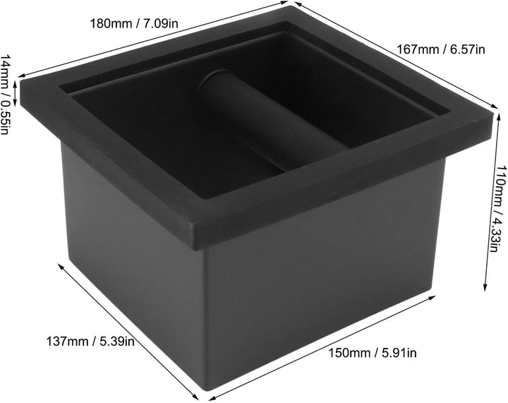 Bodenloser Kaffeeklopfkasten, Klopfkastenrutsche, Mülleimerrutsche mit Offenem für Zuhause, Küche, C
