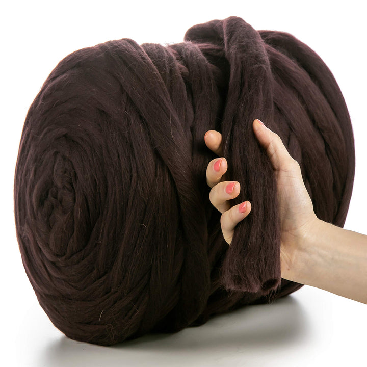 MERIWOOLART 100% XXL Merino Wolle Garn 4-5cm Dicke Wolle Garn, Filzwolle Trockenfilzen Nassfilzen, D