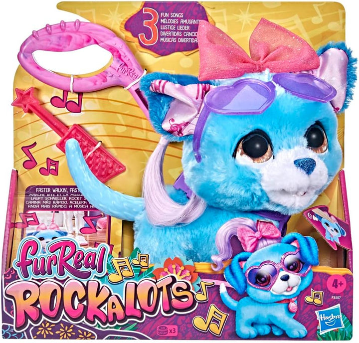 FurReal Rockalots, interaktives Hündchen mit Musik zum Gassi führen, 3 Lieder, Soundeffekte, 3 Acces