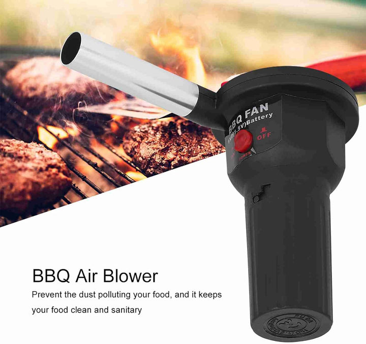 Haofy Grillluftgebläse Tragbares Grillgebläse mit USB-Kabel, Handgrill-Ventilator Grillstrom-Luftgeb