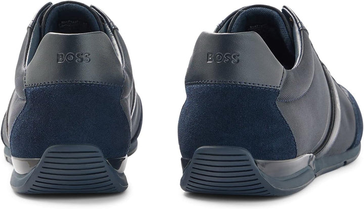 BOSS Herren Schuhe Schnürschuhe Halbschuhe Sneaker Saturn Low Top 41 EU Dark Blue401, 41 EU Dark Blu