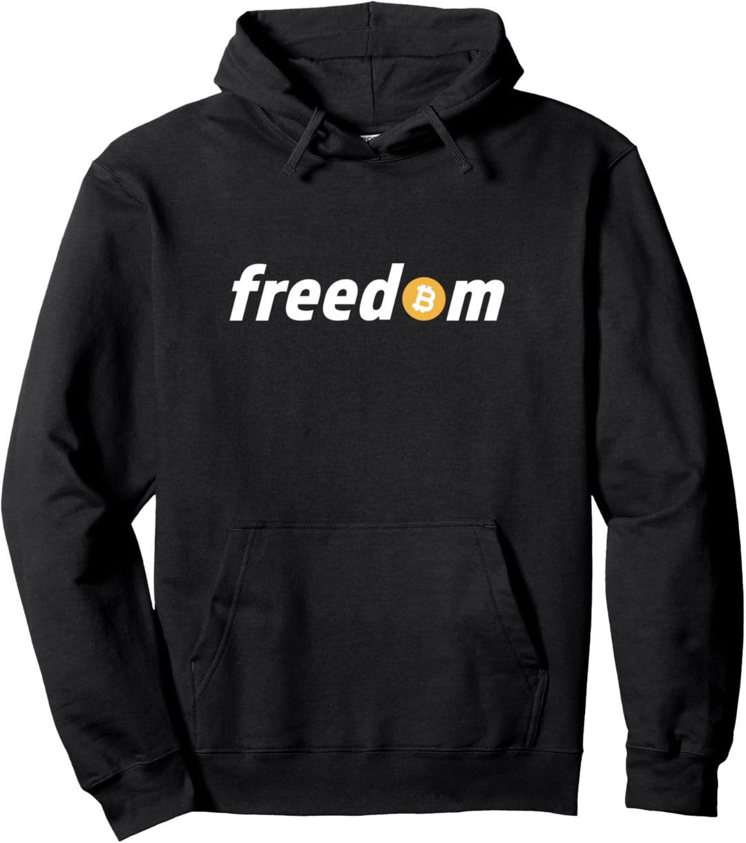Bitcoin Freedom Logo Crypto Krypto Währung Pullover Hoodie
