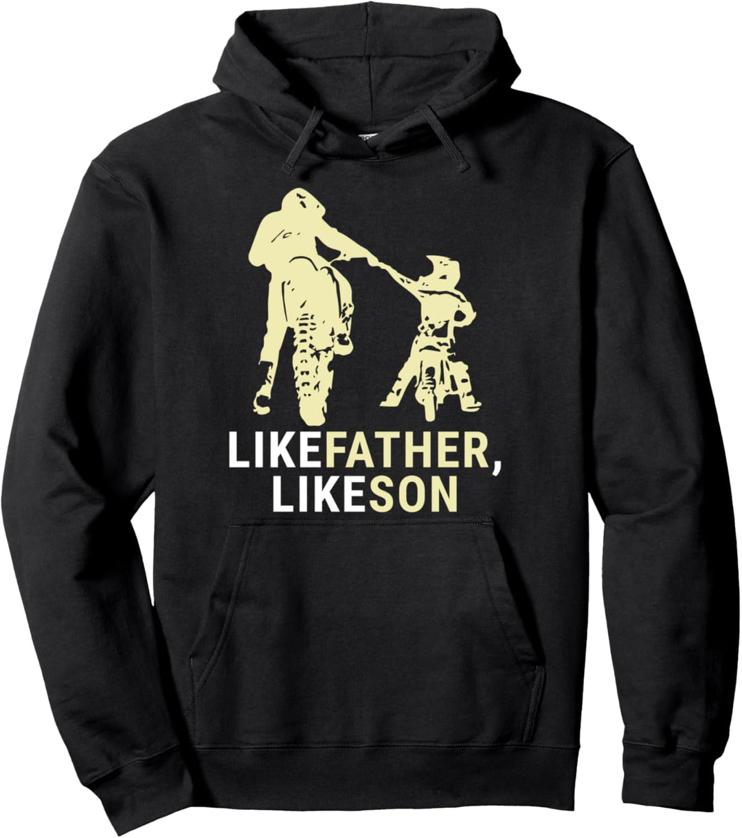 Motocross Vater Und Sohn Bike Motorrad Sohn Bikerin Geschenk Pullover Hoodie