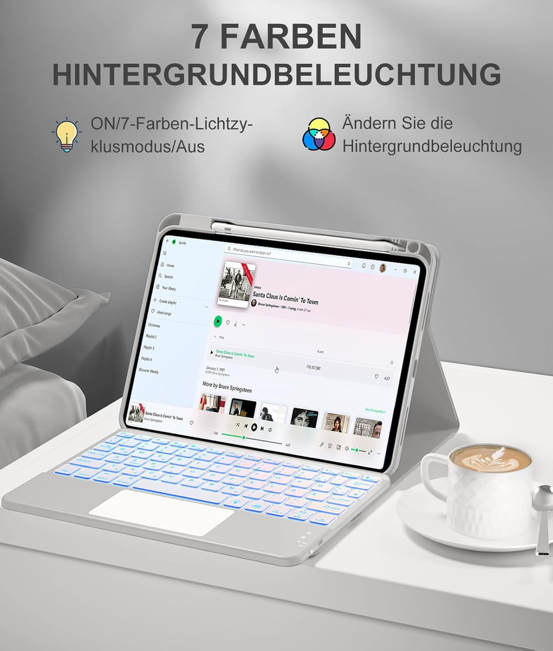 Vobafe Hülle mit Tastatur für iPad 10 Generation 2022, iPad 11 Generation A16 2025, 11/10,9 Zoll, Mu