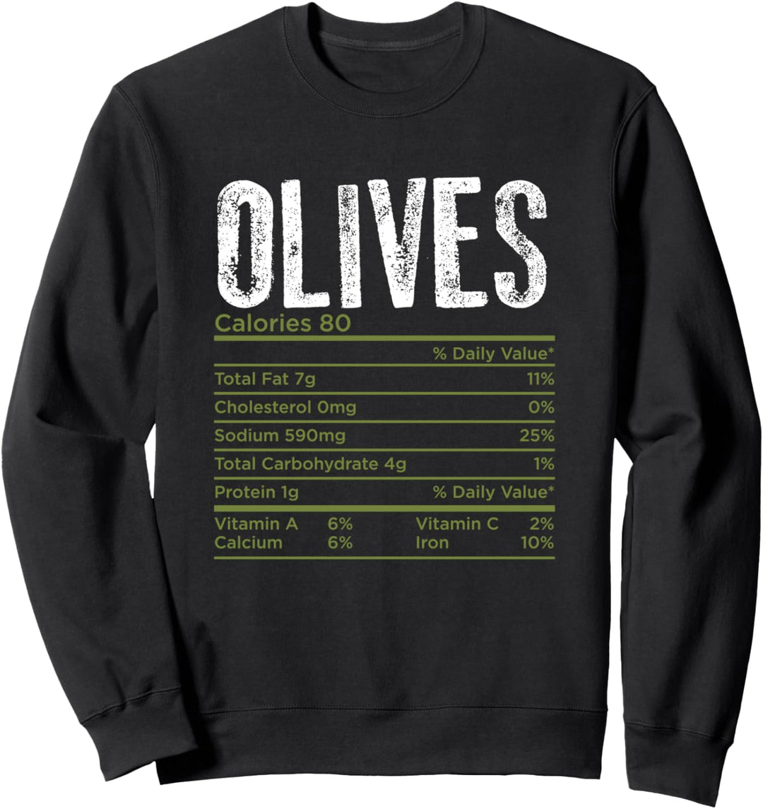 Nährwertangaben für Oliven - Thanksgiving-Weihnachten Sweatshirt