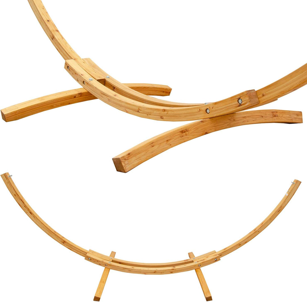 AMANKA XL Hängemattengestell Outdoor Holz - 325 cm Hängemattengestell 2 Personen Hängematten Ständer