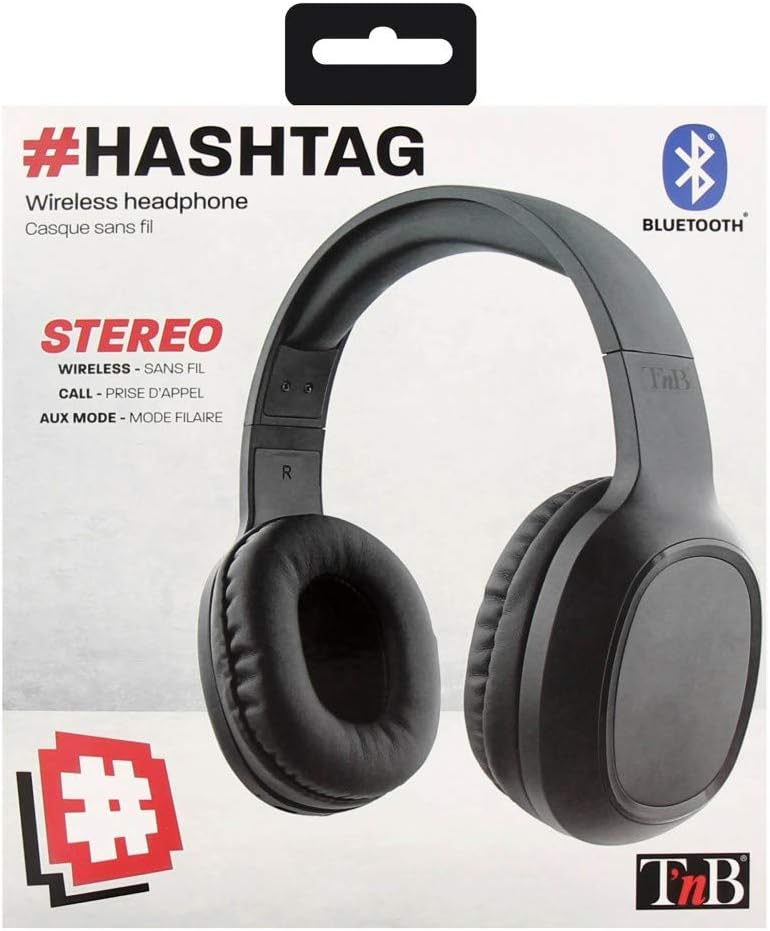 T’nB CBHTAGBK Hashtag Bluetooth Kopfhörer Schwarz