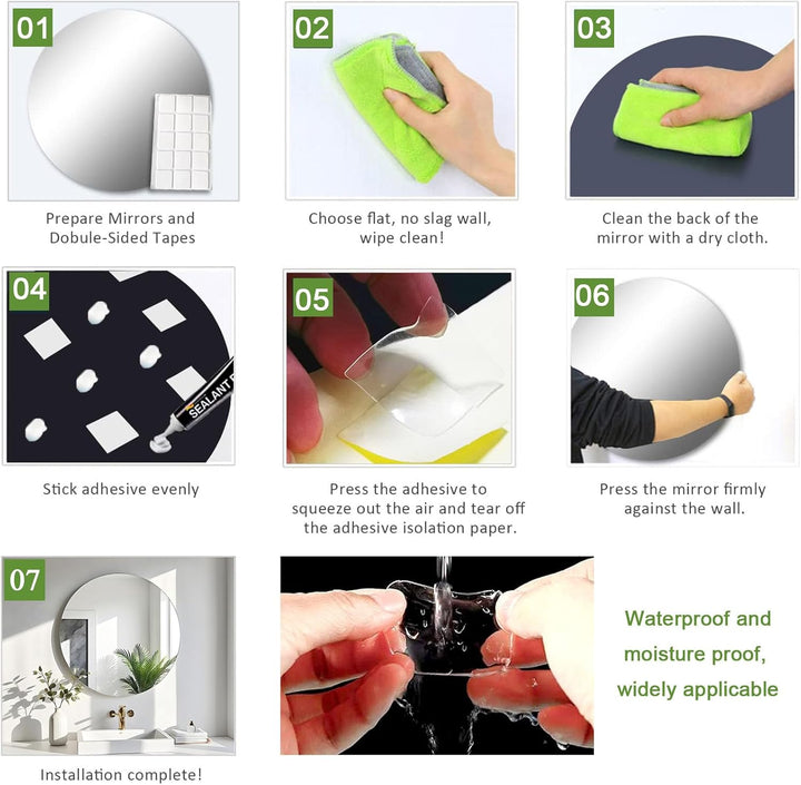 JMITHA Runder Spiegel Rund Spiegel 40cm Runder Wandspiegel Spiegel Rund Dekorative Wandspiegel Rund