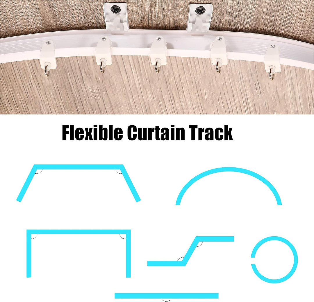 5 Meter Biegbare Decke Gebogen Vorhangschiene Flexible Decken Vorhanghalterung Weich Fenster Gebogen
