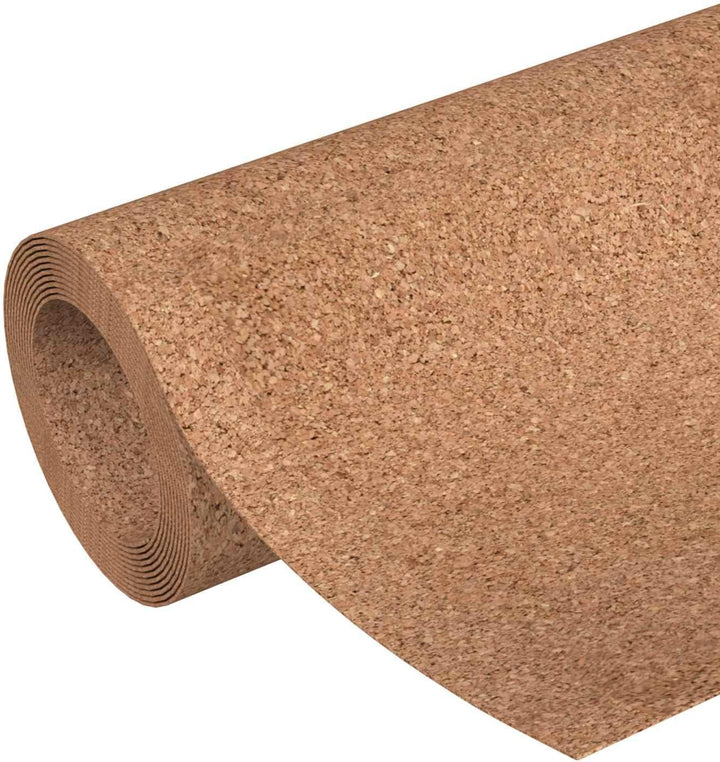 Korkrolle 100 x 500 cm, Kork-Wandbelag als Pinnwand und Trittschalldämmung, Wärmeisolierende Korkmat