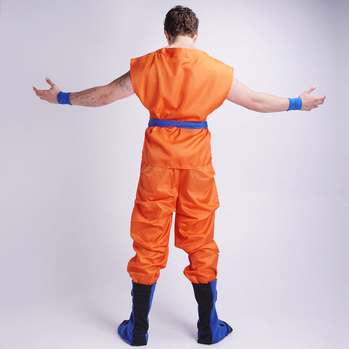 CoolChange Son Goku Cosplay Kostüm mit Überschuhen | Golden Frieza Saga | Grösse: M, M