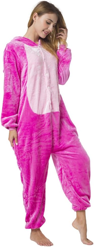 Katara Plüsch Kostüme/Onesies für Erwachsene, (Herren, Damen, Unisex) S Rosa Stich, S Rosa Stich