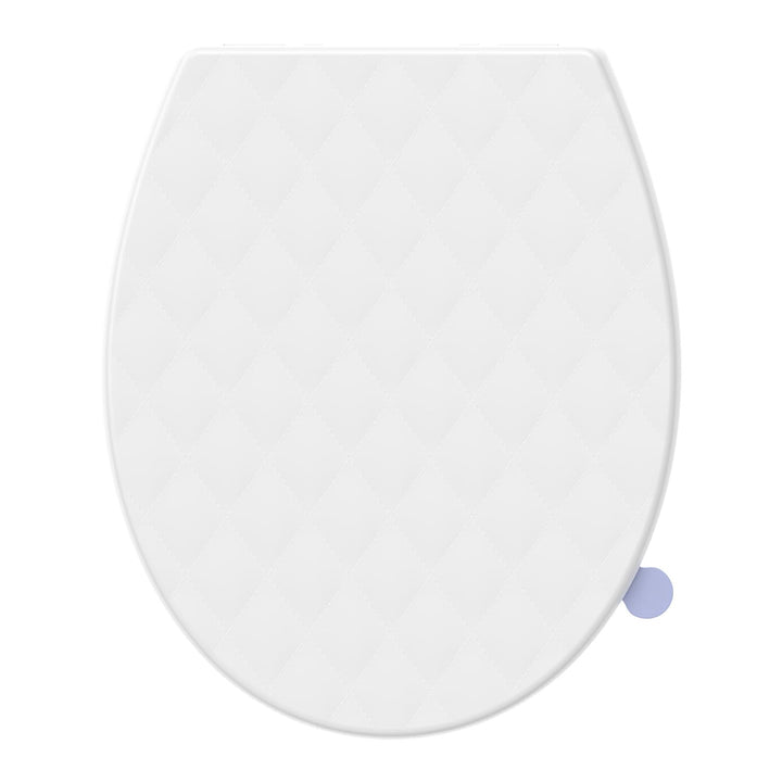Toilettendeckel mit Absenkautomatik Oval, Weiss, WC Sitz mit Schnellverschluss - Einfach zu Reinigen