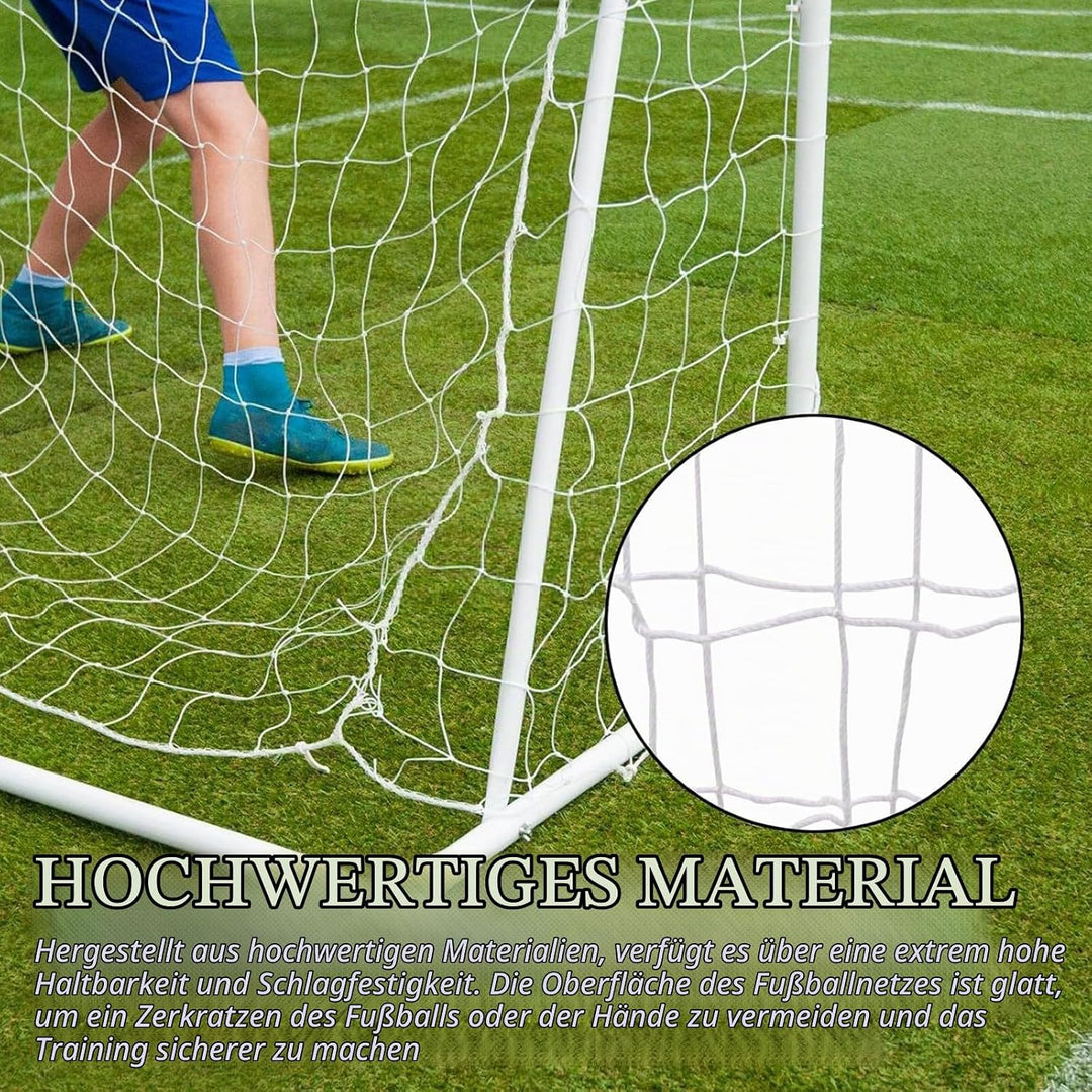 Fussballtornetz 1,8 x 1,2 m, Fussballtor Netz Ersatznetz Polypropylen, Wetterfeste Tornetz für Fussb