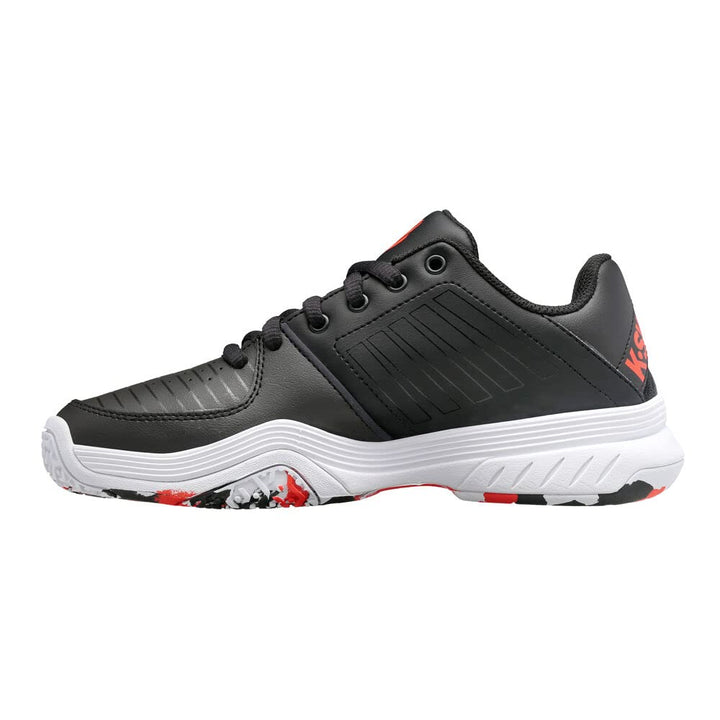 K-Swiss Mädchen Court Express Omni Tennisschuh 38 EU Jet Black White Spicy Orange Marble, 38 EU Jet