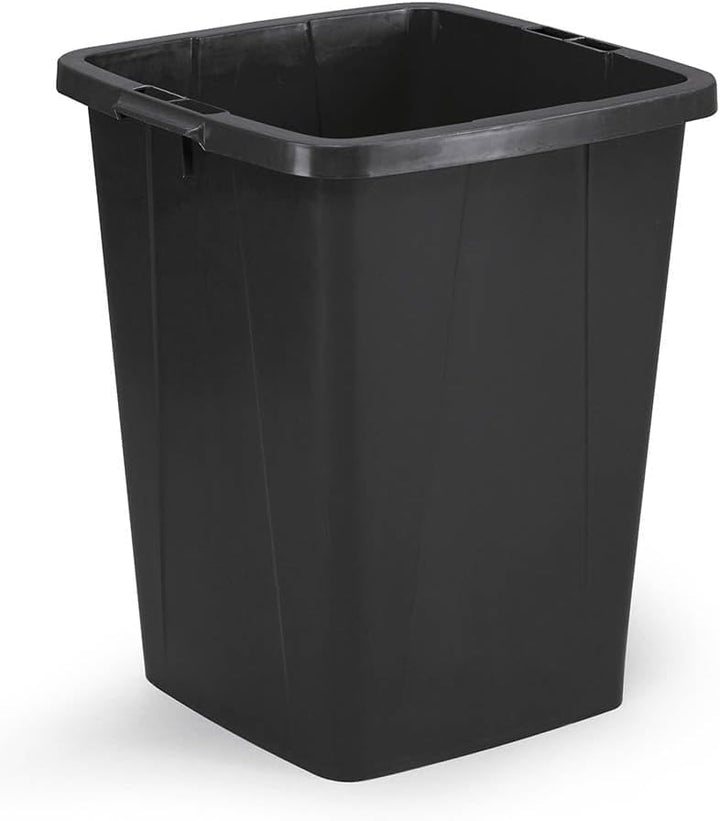 Durable Mülleimer Durabin Eco 90 Liter, Blauer Engel zertifiziert, mit Tragegriffen, schwarz, 6 Stüc