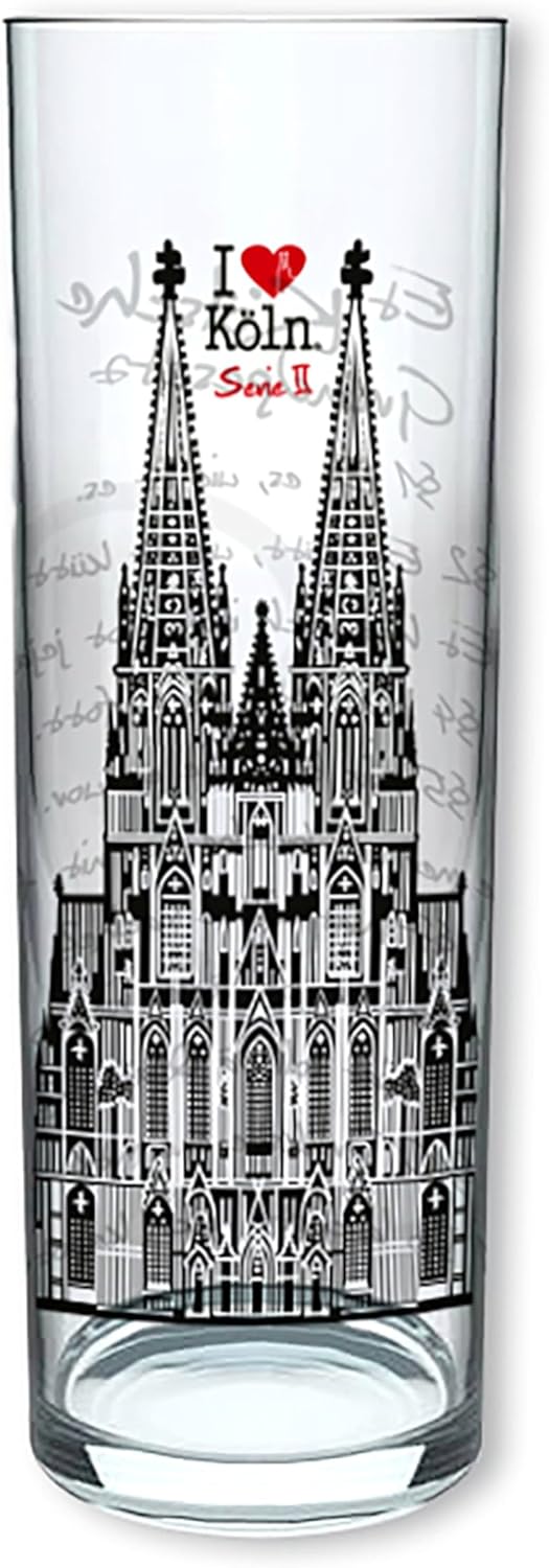 3forCologne Kölschglas | 6er Pack je 0,2ml | Kölsches Grundgesetz & | Biergläser, Kölsch-Stangen, Tr