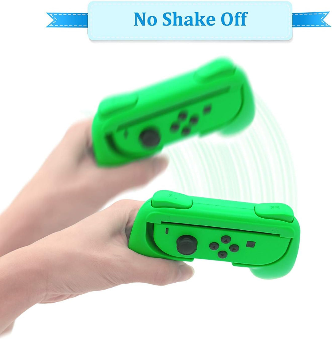 Griffe Halterung für Joy Con Switch & Switch OLED-Modell mit Daumen Griffkappen, (4 Pack) Gummioberf
