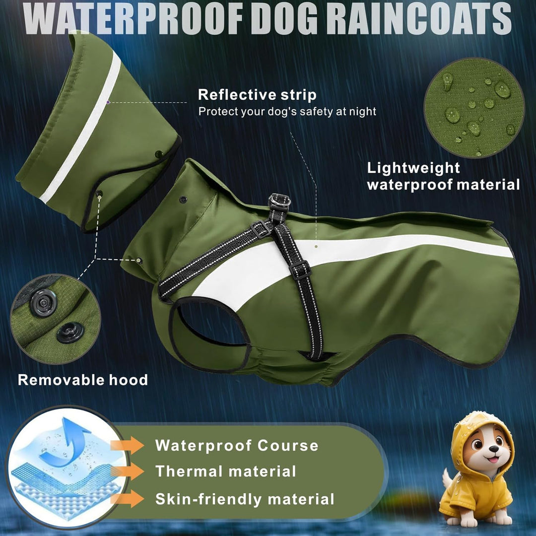 Hund Regenmantel wasserdichte Regenmäntel für Hunde Regenjacken mit Kapuze Haustier Regen Poncho Man