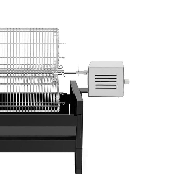 25W Edelstahl Grillspiess Motor, Belastbar BBQ Drehmotor, Barbecue Grill Motor Roaster Grill für Rot
