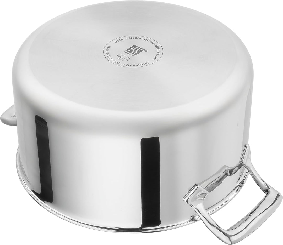 ZWILLING Peak Kochtopfset 5-tlg mit keramischer Antihaftbeschichtung, Besonders kratzfest, Glasdecke
