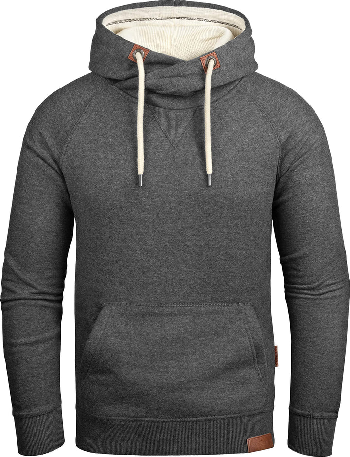 Grin&Bear Herren Kapuzenpullover mit Cross Over Kapuze GEC477 M Anthrazit, M Anthrazit