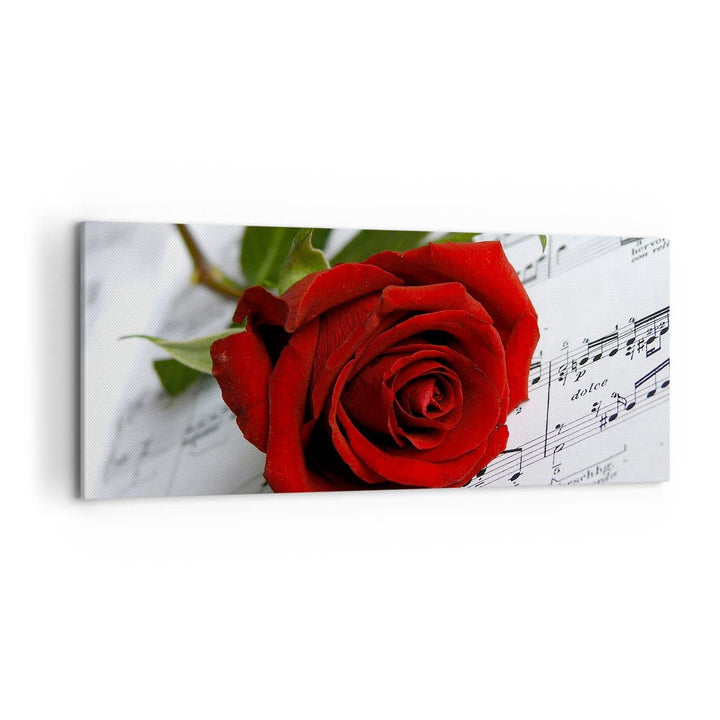 Wandbilder Dekoration Wohnzimmer Musik Rose Dekoration romantisch Panorama Bilder auf Leinwand 120x5