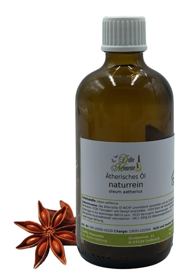 Dufte Momente | ätherisches Öl Anis Sternanis 100ml | naturrein | für Aufguss Duftlampe Diffusor und