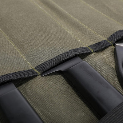 Denifiter Messerrolltasche mit robusten Tragegriff, strapazierfähiges gewachstes Segeltuch(Armeegrün
