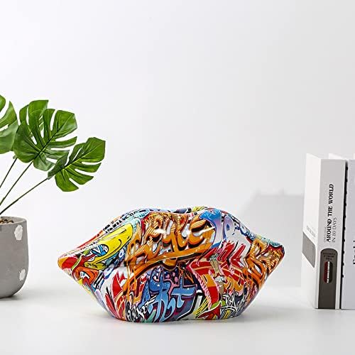 xuejuanshop Kunsthandwerk minimalistisch Moderne Kreative Farbe Dreidimensionale grosse Lippen Dekor