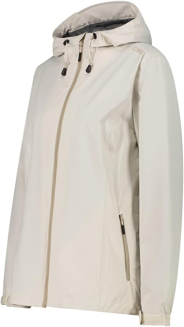 CMP Damen Regenjacke Woman Rain Jacket Fix Hood 36 A238 Vanille, 36 A238 Vanille