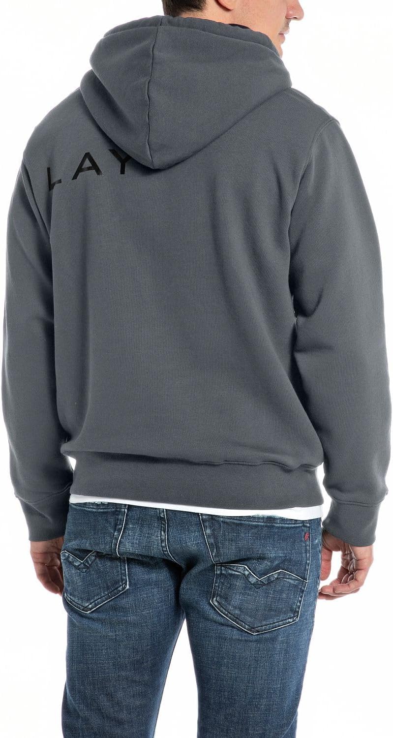 Replay Herren Hoodie mit Kapuze M Titanium 291, M Titanium 291