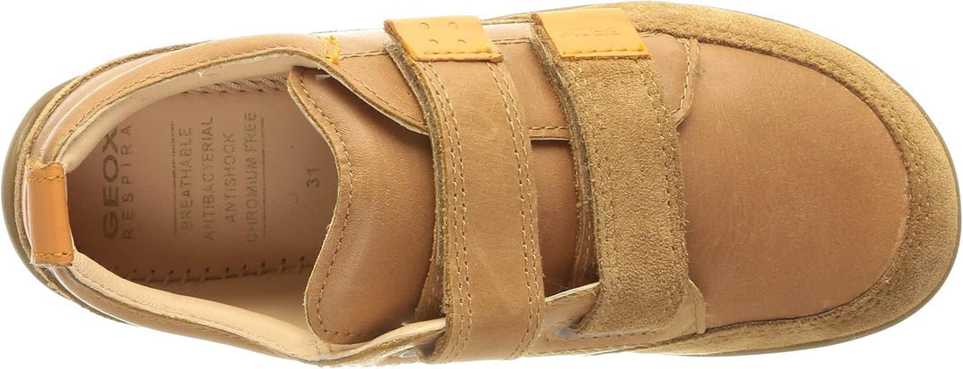 Geox Jungen J Barefeel Boy A Sneakers 35 EU Cognac Orange, 35 EU Cognac Orange