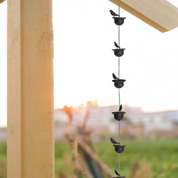 2,4/M Regenkette Japanischer Stil Korridor mit Drainagekette Villa Bird Cup Regen Fallrohr W4N0 Deko