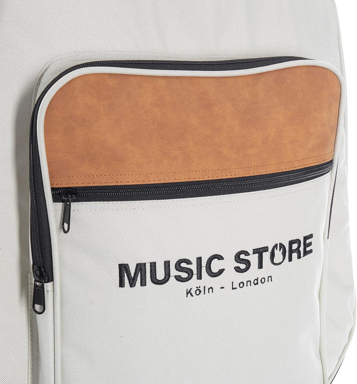 MUSIC STORE Gig-Bag (Acoustic Guitar, Beige) - Bag for Acoustic Guitars