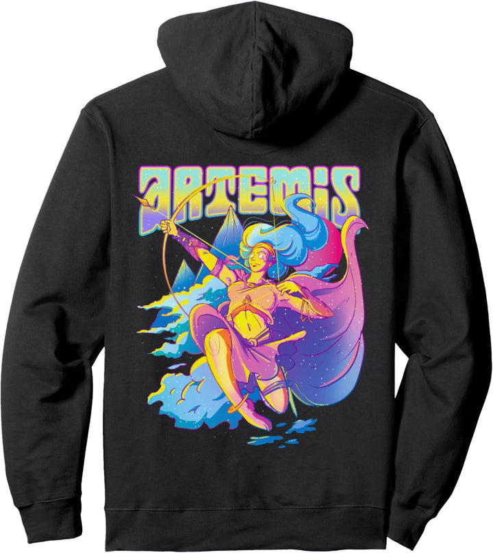 Artemis Göttin Griechische Mythologie Retrowave Streetwear Pullover Hoodie