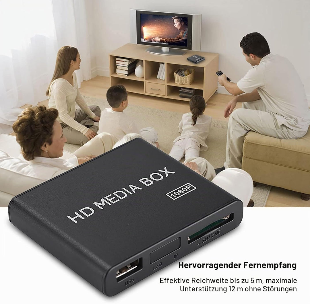 1080P Full HD Box Media Player, Starke Kompatibilität, Perfekte Dekodierung, Schönes Aussehen für TV