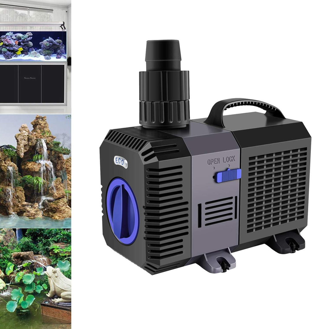 YAOBLUESEA Eco Teichpumpe Filterpumpe Bachlaufpumpe Filterpumpe 4500L/H 30W Energiespar Wasserpumpe
