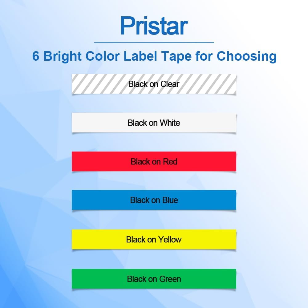 Pristar Schriftband Kompatibel für Dynmo 200B XR LT-100H LT-100T LT100-H LT-110T QX50 XM 2000 80 Kom
