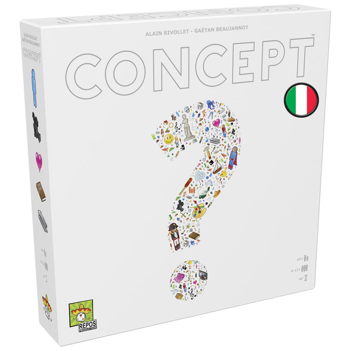 Asmodee - Konzept, Brettspiel, 4-12 Spieler, 10+ Jahre, italienische Ausgabe Konzept Singles, Konzep