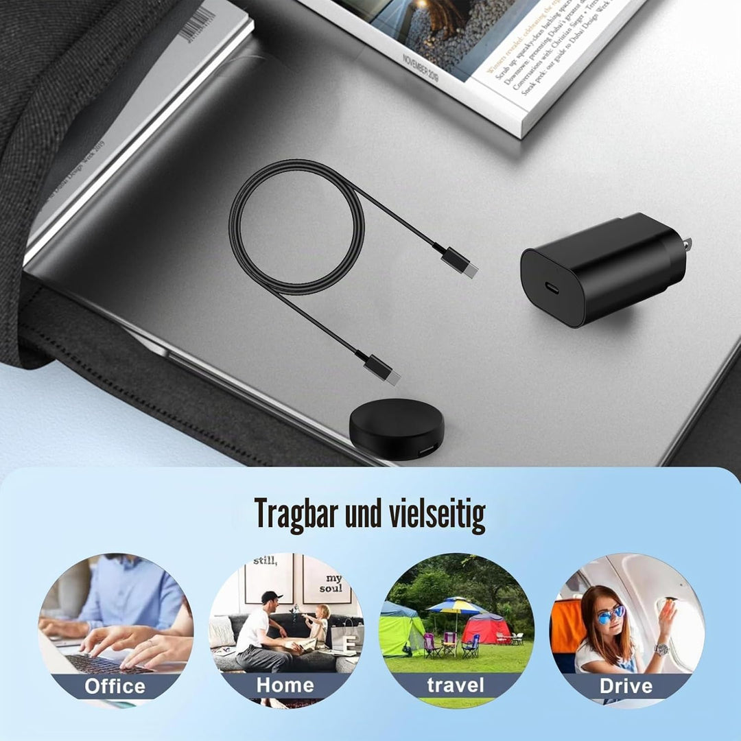 25W Samsung Watch Ladegerät mit Dual-USB-C-Kabel || Super-Schnellladestation für Galaxy Watch 7/6/5/