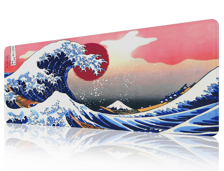 EFISH Japan Art Kanagawa Surfen Mauspad XL (800 × 300 × 3 MM) - Erweiterte Schreibtisch-Pad mit Genä