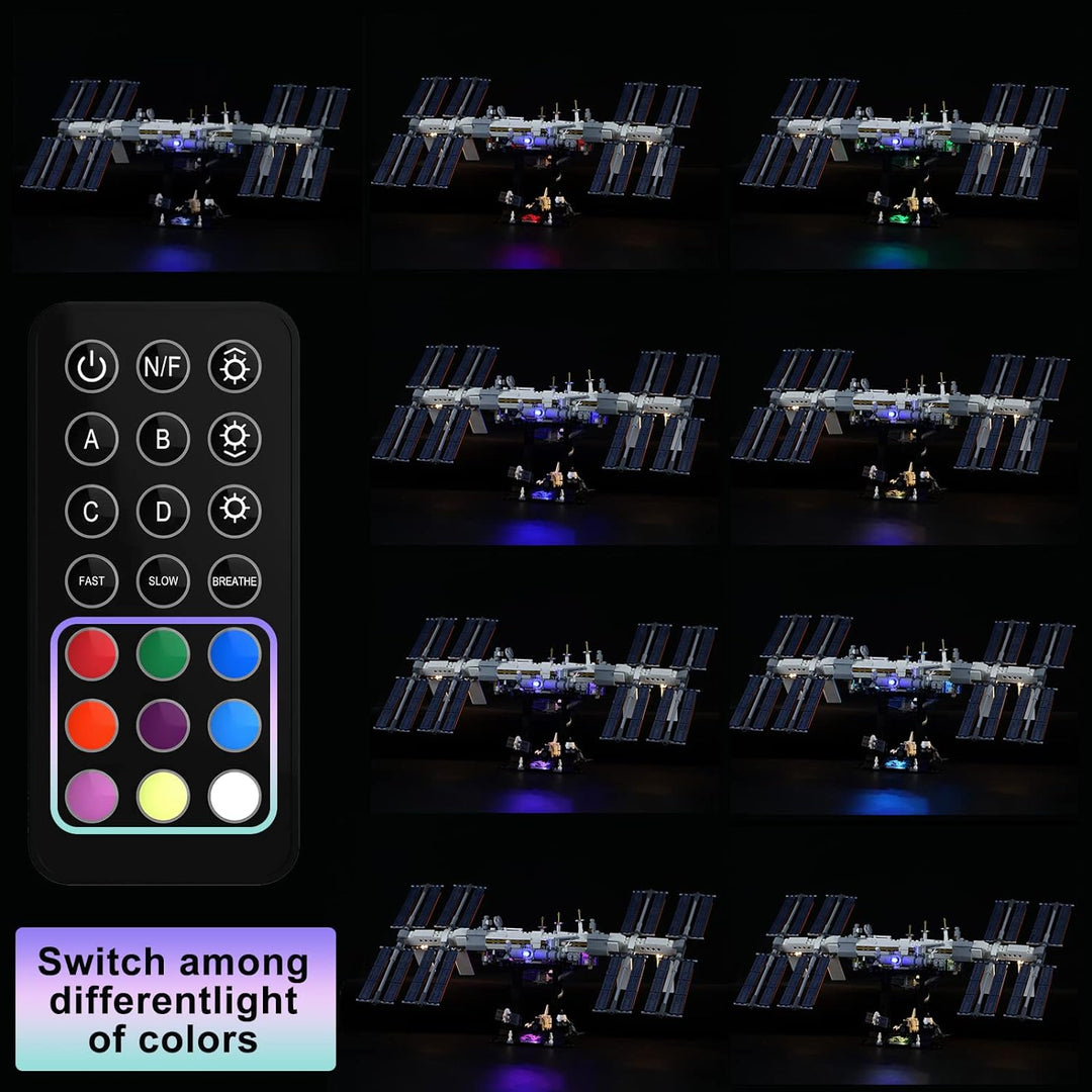 GEAMENT LED Licht-Set (Fernbedienung) Kompatibel mit Lego Internationale Raumstation - Beleuchtungss