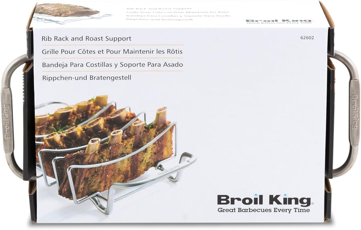 Broil King, 38,5x22x9,5cm. Sparerib und Bratengestell, Edelstahl, 5 x 5 x 5 cm, 62602