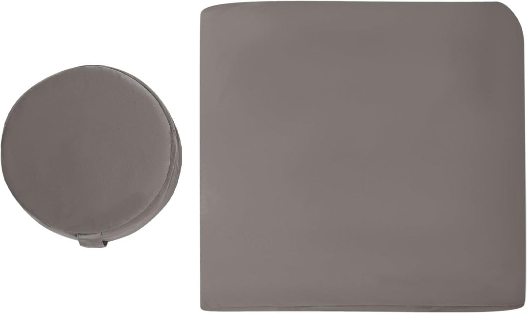 Zabuton Zafu Set, Quadratische Meditationsmatte 80x80x8cm - Hochwertiger Baumwolle, Rund Yogakissen